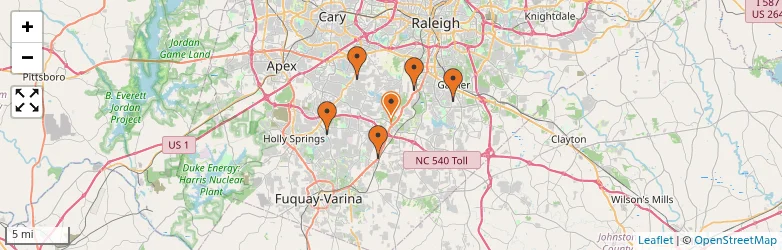 Related schools map
