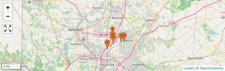 Related schools map