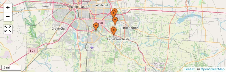 Related schools map