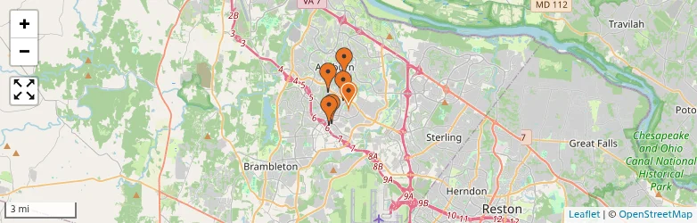 Related schools map