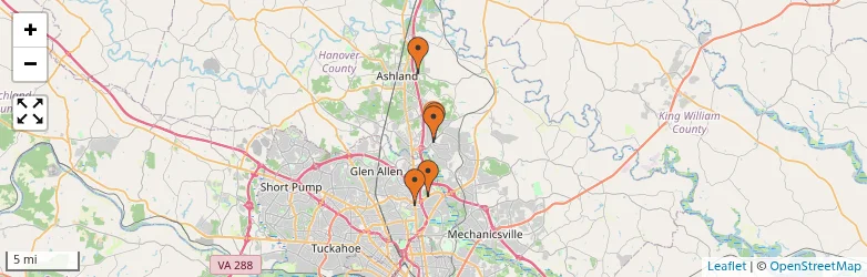 Related schools map