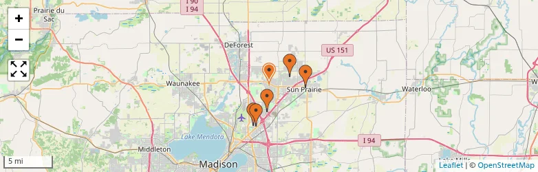 Related schools map
