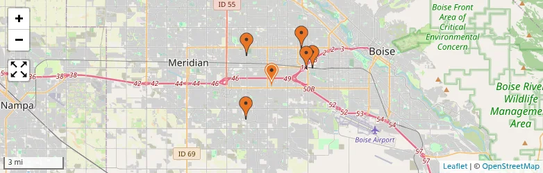 Related schools map