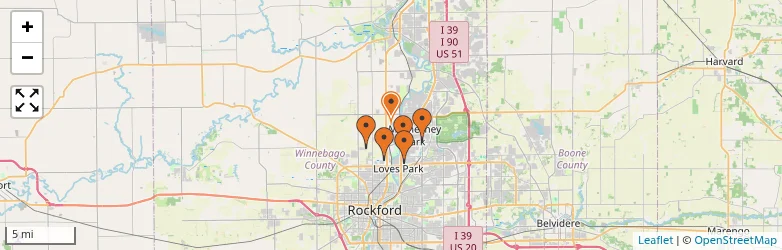 Related schools map