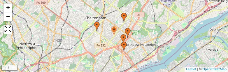 Related schools map