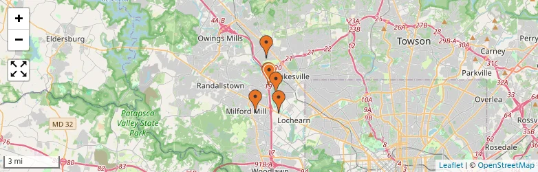 Related schools map