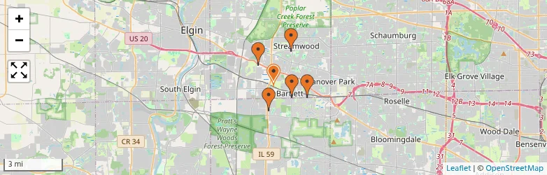Related schools map