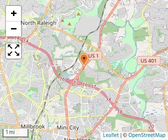 Map of Northeast Raleigh KinderCare