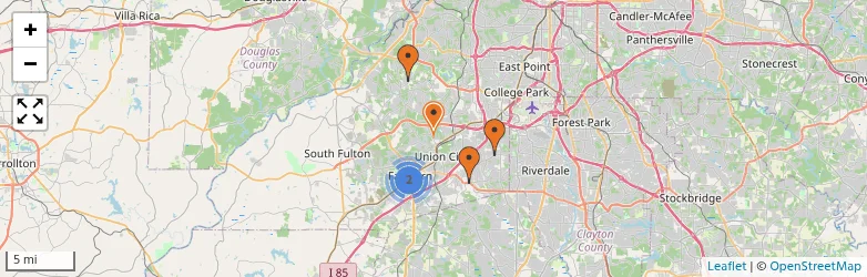 Related schools map