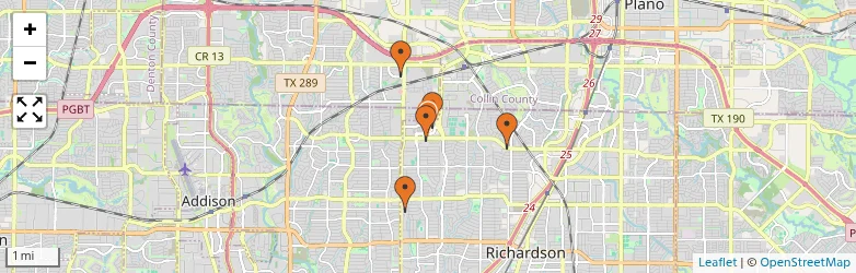 Related schools map