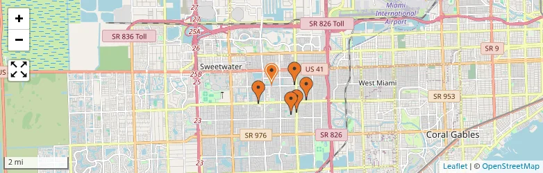Related schools map
