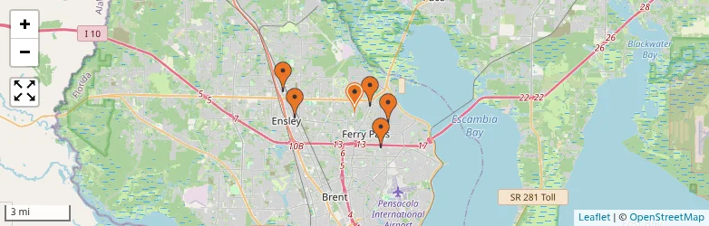 Related schools map
