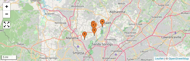 Related schools map