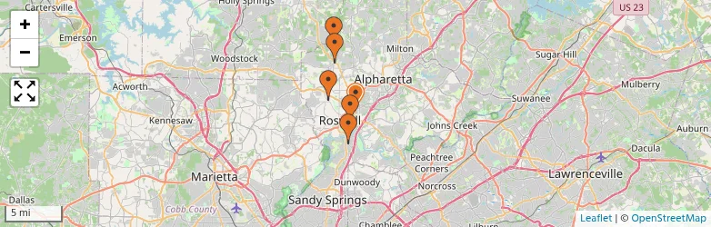 Related schools map
