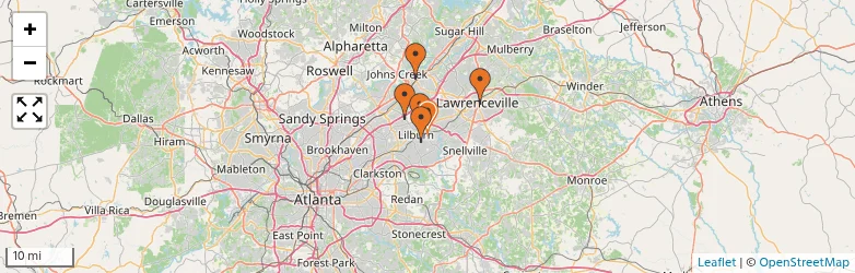 Related schools map