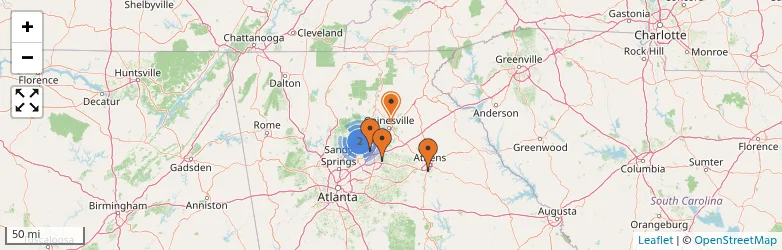 Related schools map