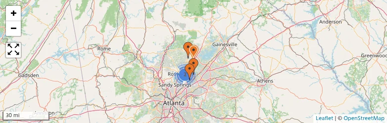 Related schools map