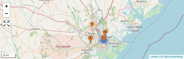 Related schools map