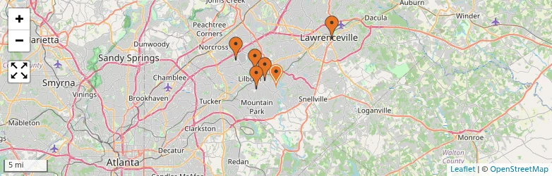 Related schools map