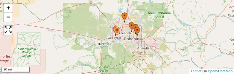 Related schools map