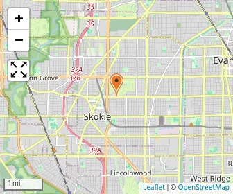 Map of Arie Crown Hebrew Day School