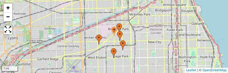 Related schools map