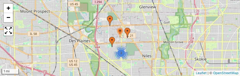 Related schools map
