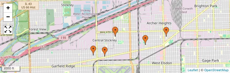 Related schools map