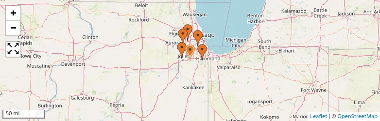 Related schools map