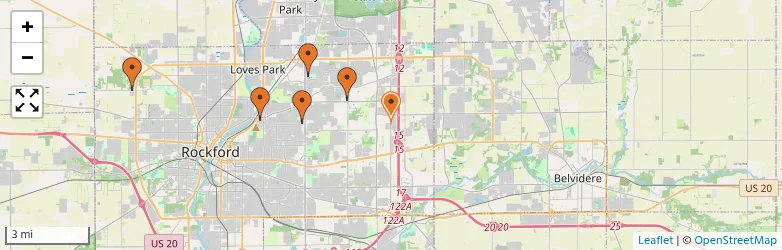 Related schools map