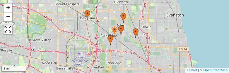 Related schools map