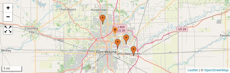 Related schools map