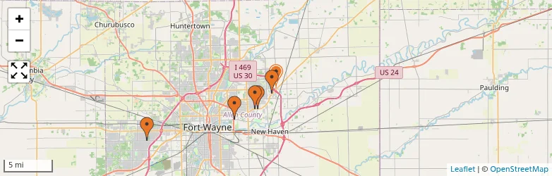Related schools map