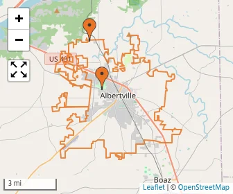 Area schools map