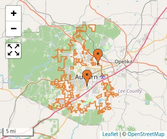 Area schools map