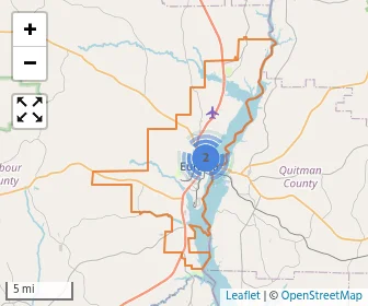 Area schools map