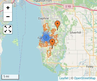 Area schools map