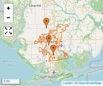 Area schools map