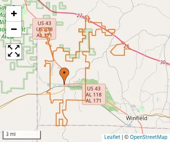 Area schools map