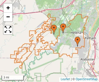 Area schools map