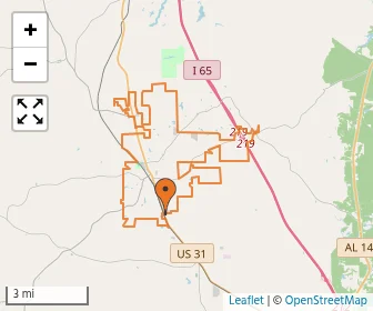 Area schools map