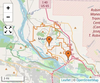 Area schools map