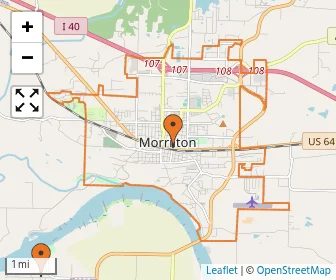 Area schools map