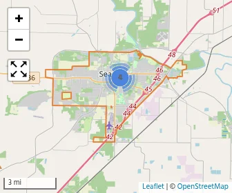 Area schools map