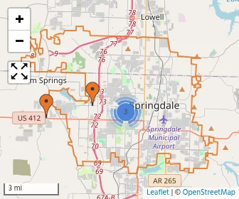 Area schools map