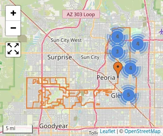 Area schools map