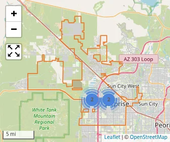 Area schools map