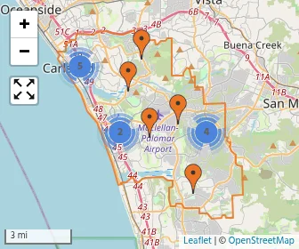 Area schools map