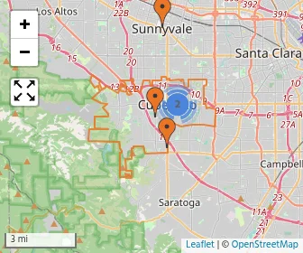 Area schools map