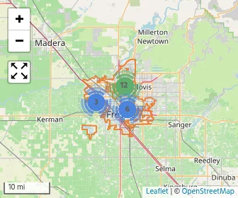 Area schools map